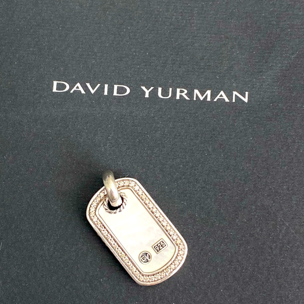 David Yurman Womens Dog Tag Pendant